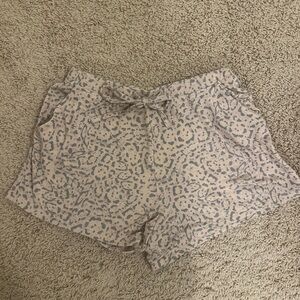 Women's Light Peachy Pink Animal Print Lounge Shorts